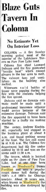 Woodward Pavillion (Woodwards Pavilion) - Aug 1968 Article - Structure Destroyed By Fire (newer photo)